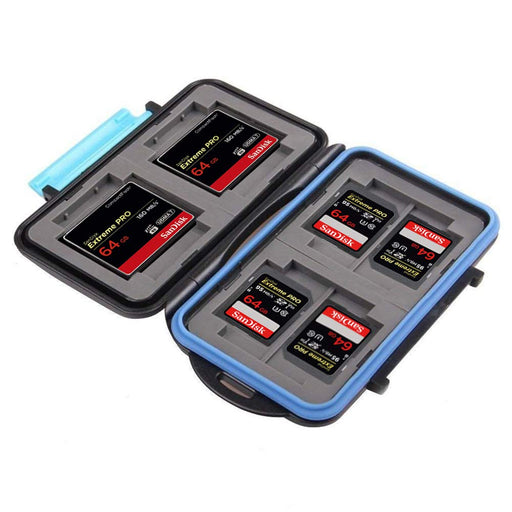 Anti-shock Waterproof Memory Card Case Holder Hard Storage 4x CF (Compact Flash) 8x SD/SDHC (Secure Digital) MC-2