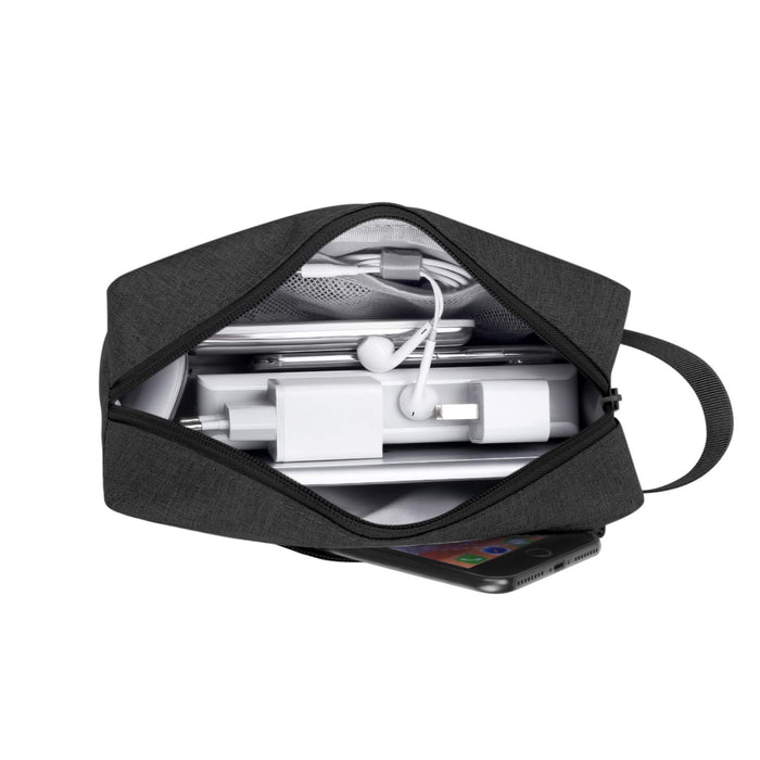 Electronics Accessory Carry Case Travel Cable Gadget Bag Storage Organiser with 2 Compartments for Chargers Cables Earphones Smart Phone Power Bank 7" Tablet & Various other Accessories