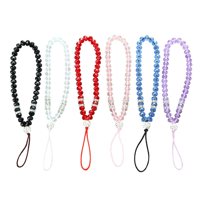 Beaded Lanyard Neck Phone Strap for Women - ID Badge Holder - Necklace Pass ID Card Holder, Key - Bling Jewelry Fashion Colourful Sparkly Lanyards for Teachers, Nurses, Students & Staff (6 Pack)