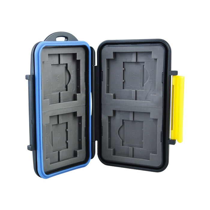 Hard Shell Water Resistant Multi Use Memory Card Case for SD/SDHC/SDXC/microSD/microSDHC/microSDXC/Pro DUO/Compact Flash Cards (4CF 4SD 4XD 4MS Pro DUO Hard Shell)