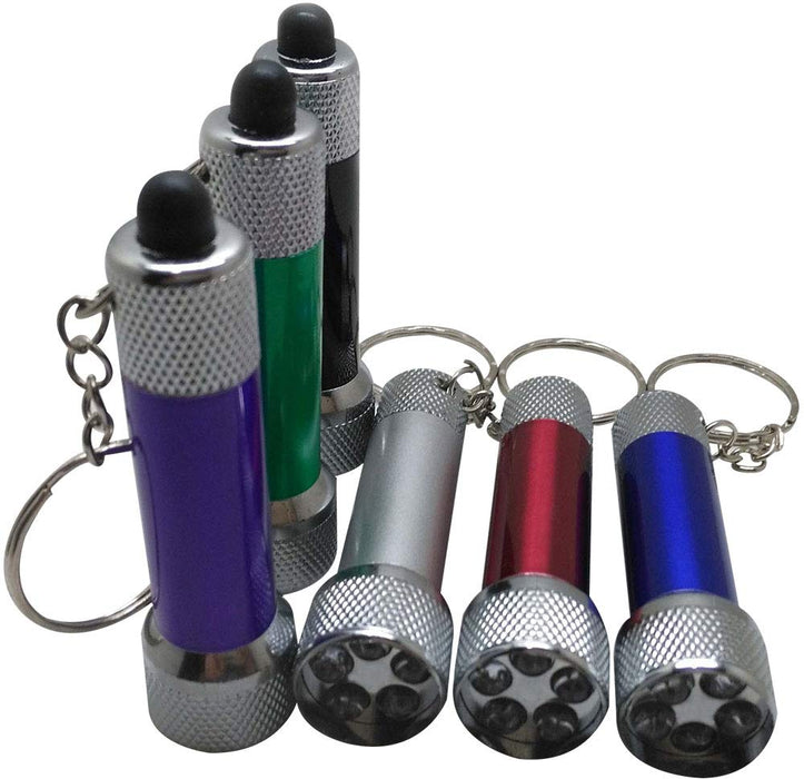 Portable 5 LED Torch Keyring - Aluminium Mini Flashlight Keychain with ...
