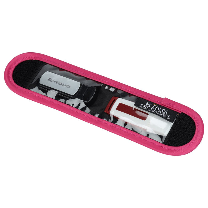 USB Flash Drive Portable Travel Memory Stick Shuttle Carry Case - Holds 2 USB Sticks with Keyring Hook
