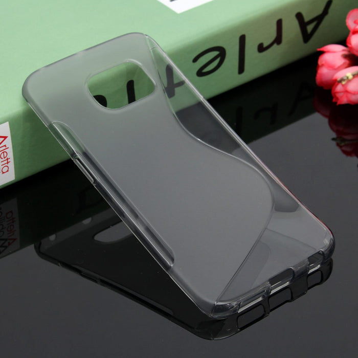 Premium S Line Wave Soft Silicone Fitted Case Cover For Samsung Galaxy S6 / Samsung Galaxy S6 Edge