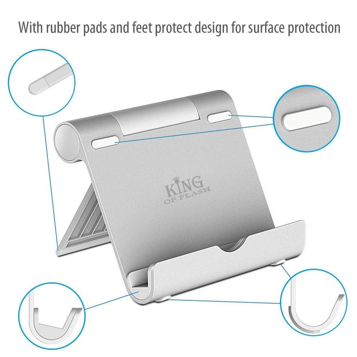 Portable Desk Multi Angle Stand Holder Compatible for 4-12" Tablet, iPad, Smartphone, iPhone & Various Devices