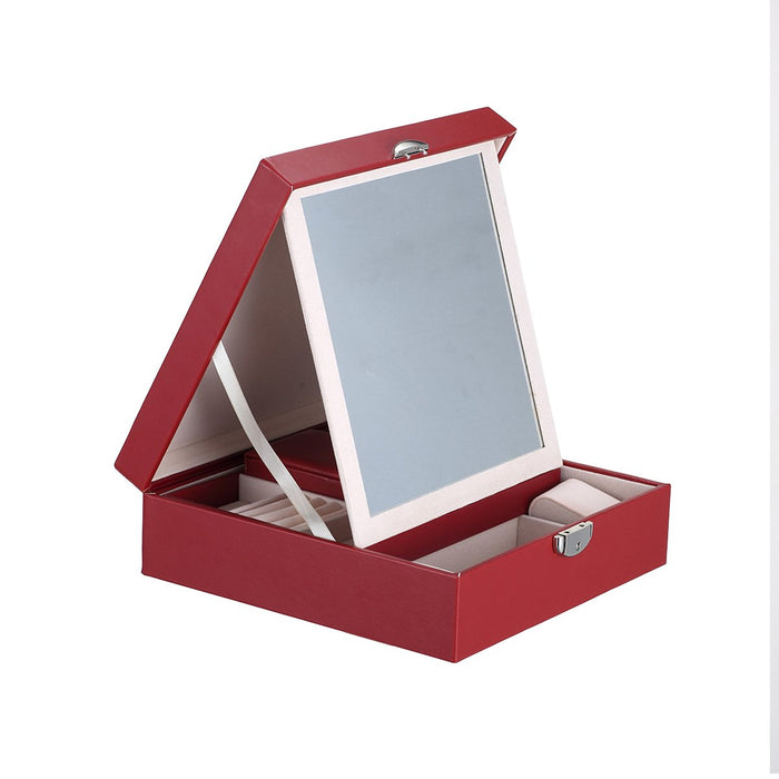 My Treasure Box Advanced Jewelry Storage Box Glossy PU Leather Multi Small Boxes Inside Jewelry Cosmetic Storage Organizer Box