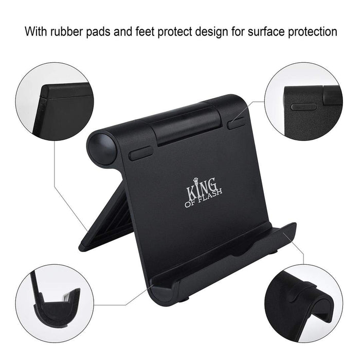 Portable Desk Multi Angle Stand Holder Compatible for 4-12" Tablet, iPad, Smartphone, iPhone & Various Devices
