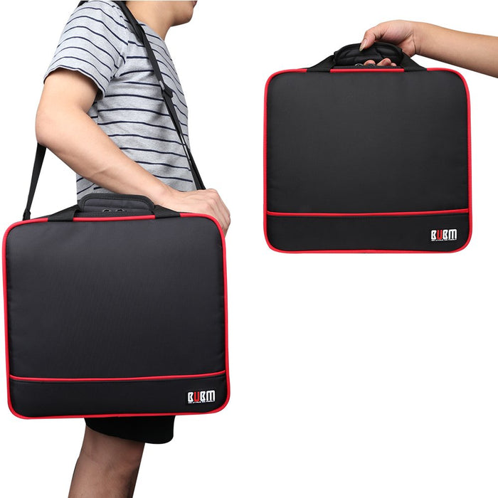 BUBM Storage Bag Travel Gadget Carry Case Compatible with PlayStation PS 4 Game Console and Accessories, High Capacity and Lightweight, Fits for PS4, PS4 Slim, Xbox One S, Black [PlayStation]