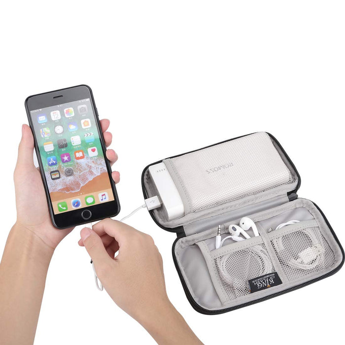 Power Bank Case Compatible for Anker/Aukey Portable Battery Charger Carrying Bag Travel Organizer Pouch for Mobile Phone Cables Earphones, SSD External HDD Hard Drive Accessories