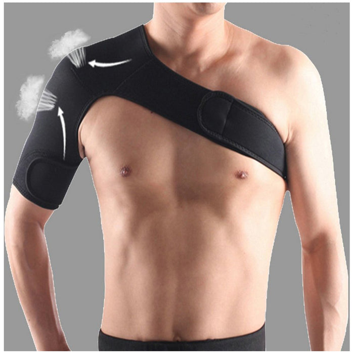 Black Neoprene Shoulder Adjustable Support Joint Compression Protective Medical Strap Sling Brace One Size