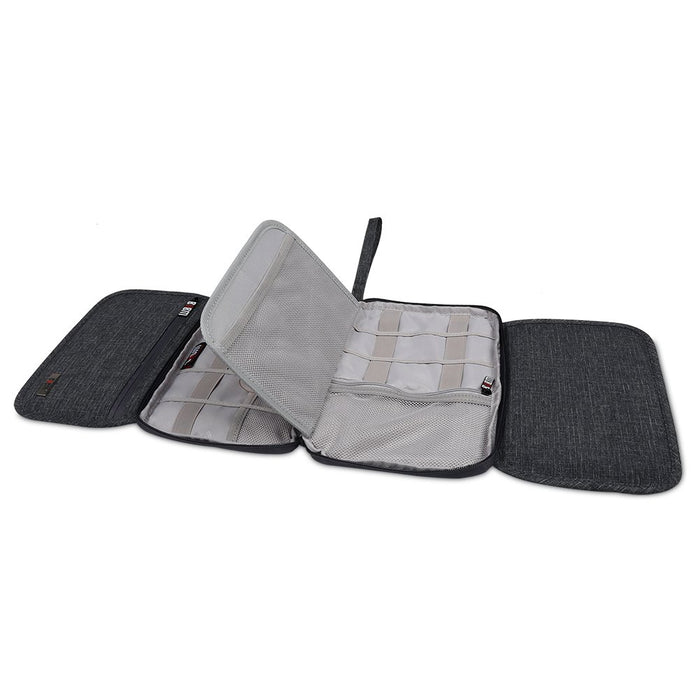 Electronic Accessories Travel Bag Foldable Durable Waterproof Portable Universal Layer Gear Case for USB Phone Cable Organizer Storage with Handle