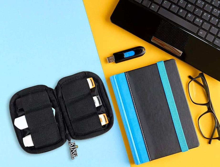 USB Flash Drive Case With Premium Quality Padded Protection For Up To 6 Flash/Key Drives, Flash Drive Case Organizer