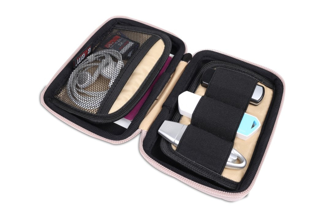 EVA Hard Case Travel Accessories Pouch Suitable For USB Flash Drives, Small Headphones, Keys, Alarm Fobs, Charger Cables
