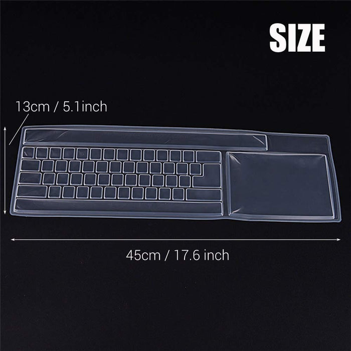 Reusable Waterproof Keyboard Cover, Universal Clear Anti-Dust Keyboard Skin Protector Cover for 104/107 Keys Standard Desktop Keyboard