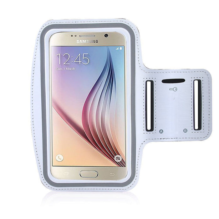 Reflective Ultra Strong Armband Phone Holder Running, Cycling, Jogging, Power Walking For Samsung Galaxy S6 Protective Soft Case Cover With Key Hole + Adjustable Strap + Breathable Material By King of Flash