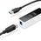 3 Port USB 3.0 Hub and RJ45 10/100/1000 Gigabit Ethernet Hub Converter LAN Wired Network Adapter With Built-In USB 3.0 Cable Black/White Supports Windows XP, Vista, Win 7/8, Mac OS 10.6+, Linux