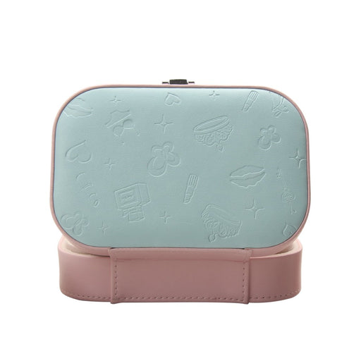 My Treasure Box Women Jewelry Storage Box Exquisite Lock Glossy PU leather Durable Jewelry Ring Organizer
