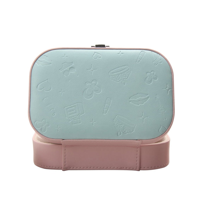 My Treasure Box Women Jewelry Storage Box Exquisite Lock Glossy PU leather Durable Jewelry Ring Organizer