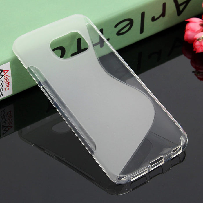 Premium S Line Wave Soft Silicone Fitted Case Cover For Samsung Galaxy S6 / Samsung Galaxy S6 Edge