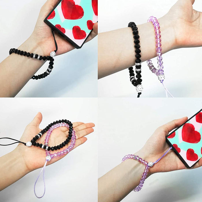 Beaded Lanyard Neck Phone Strap for Women - ID Badge Holder - Necklace Pass ID Card Holder, Key - Bling Jewelry Fashion Colourful Sparkly Lanyards for Teachers, Nurses, Students & Staff (6 Pack)