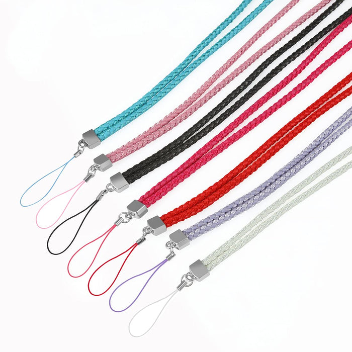 [7 PCS] Premium Material 14 Lanyard Neck Strap - Lanyard for Neck - Safety Breakaway 2.5 Inch Strip for Mobile Phones, ID Cards, USB Flash Drives & Keys