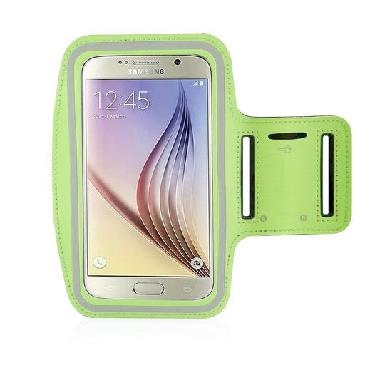 Reflective Ultra Strong Armband Phone Holder Running, Cycling, Jogging, Power Walking For Samsung Galaxy S6 Protective Soft Case Cover With Key Hole + Adjustable Strap + Breathable Material By King of Flash