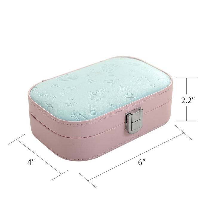 My Treasure Box Women Jewelry Storage Box Exquisite Lock Glossy PU leather Durable Jewelry Ring Organizer