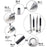 Mini Multi Function Pen with Keyring Hook, Stylus, Cross Screwdriver, Flat Screwdriver, Ruler (Yellow)