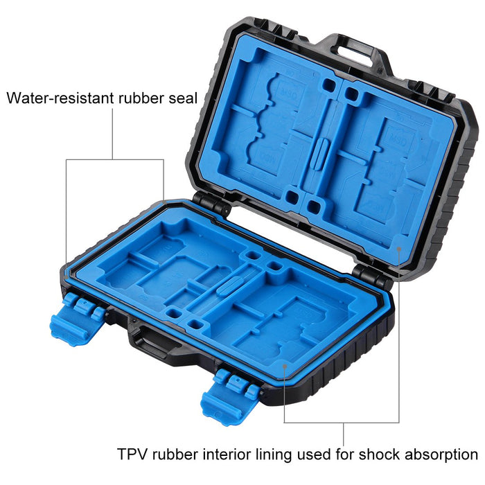 26 Slot SD Card Holder Memory Card Case - Storage for 4 CF + 8 SD + 9 Micro SD + 1 Standard SIM + 2 Micro SIM + 2 Nano SIM + 1 Sim Removal Tool