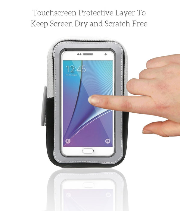 Universal Running Mobile Phone Holder Case - Armband Strap with Zipper Storage Pouch  - Excerise Workout Armband For Smartphones