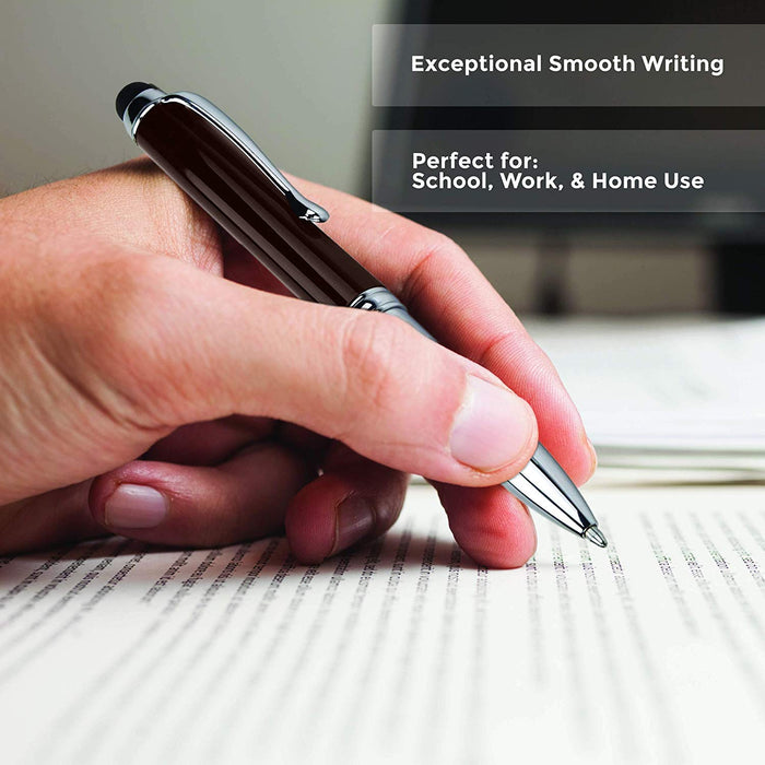 3-in-1 Stylus Pen With Light, Capacitive Aluminium Pen Stylus, LED Torch Light, Ballpoint Pen