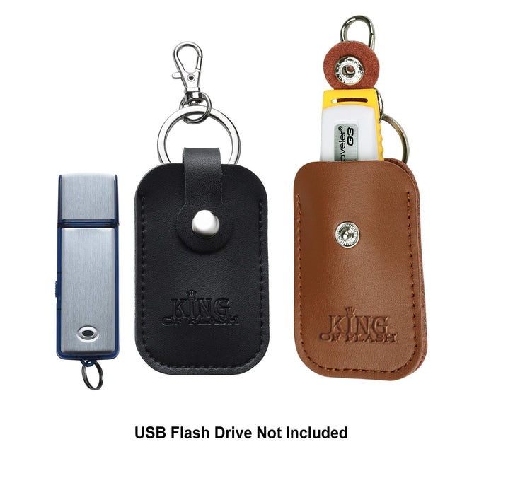 USB Flash Drive Portable Travel Memory Stick Shuttle Carry Case - Holds 1 USB Sticks with Keyring Hook