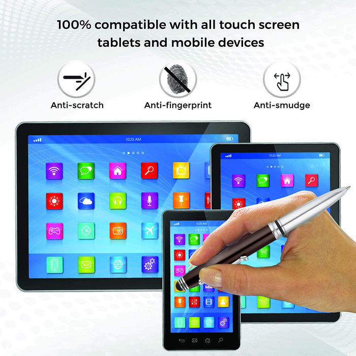 3-in-1 Stylus Pen With Light, Capacitive Aluminium Pen Stylus, LED Torch Light, Ballpoint Pen