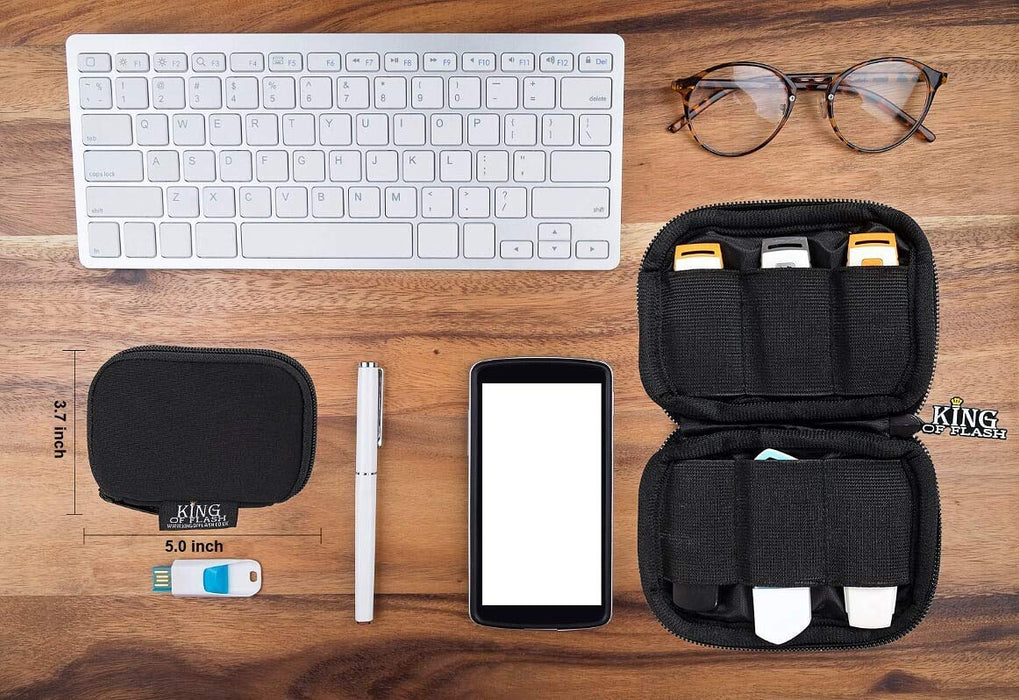 USB Flash Drive Case With Premium Quality Padded Protection For Up To 6 Flash/Key Drives, Flash Drive Case Organizer