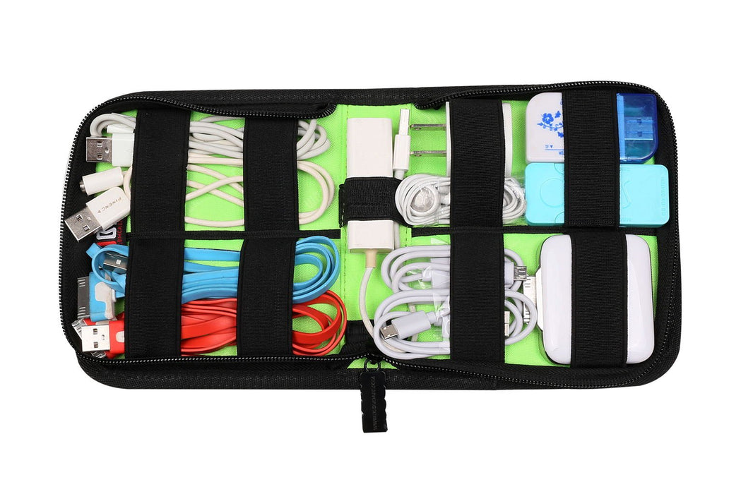 Padded Wallet Case Cover Universal Cables, Batteries, Chargers, Docks Memory Cards, Cables - Black