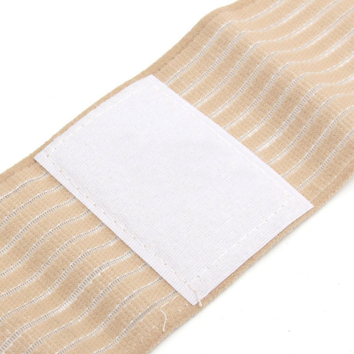 Elasticated Knee Sleeve Beige Adjustable Lightweight Design with High-Performance Elastic Fabric - One Size
