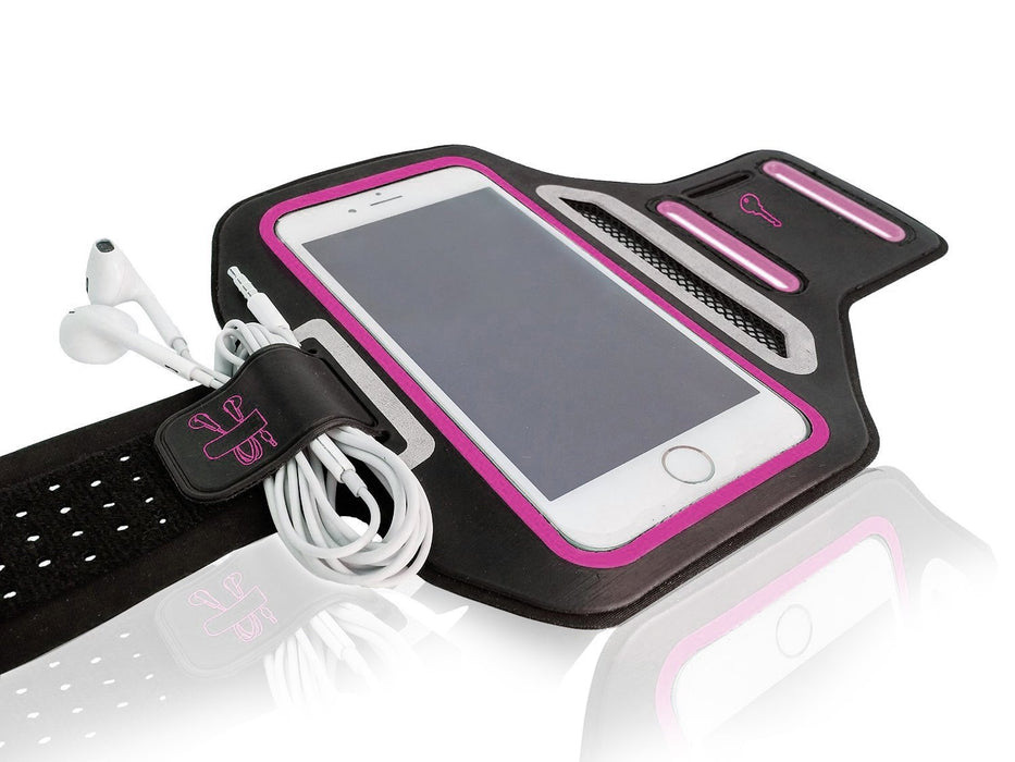 Premium Lycra Sports Armband For iPhone 6/6S & iPhone 6/6S Plus Running, Jogging, Gym, Fitness, Cycling Arm Strap with Key/CreditCard/Money Holder and Headphone Cable Holder Water Resistant Reflective Product