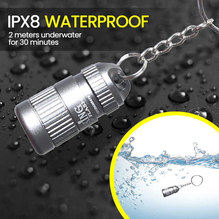 Mini LED Torch Keychain Flashlight Small | Batteries Included | Ultra Powerful Waterproof LED Flashlight On Home Keychain for Camping, Travelling, Outdoor Emergency