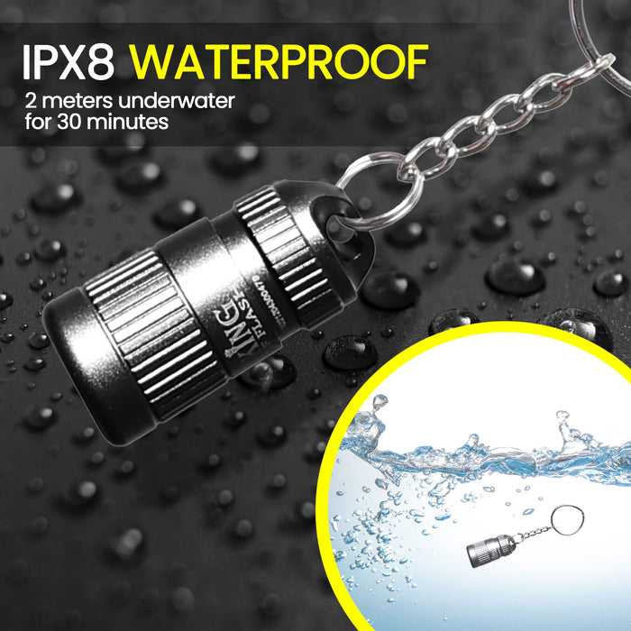 Mini LED Torch Keychain Flashlight Small | Batteries Included | Ultra Powerful Waterproof LED Flashlight On Home Keychain for Camping, Travelling, Outdoor Emergency