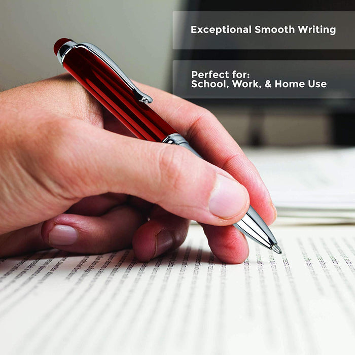3-in-1 Stylus Pen With Light, Capacitive Aluminium Pen Stylus, LED Torch Light, Ballpoint Pen