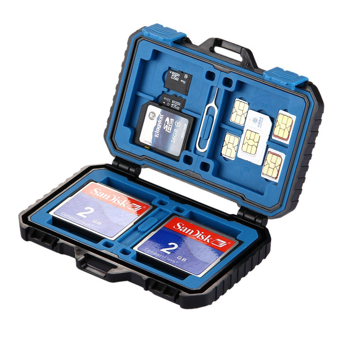 26 Slot SD Card Holder Memory Card Case - Storage for 4 CF + 8 SD + 9 Micro SD + 1 Standard SIM + 2 Micro SIM + 2 Nano SIM + 1 Sim Removal Tool