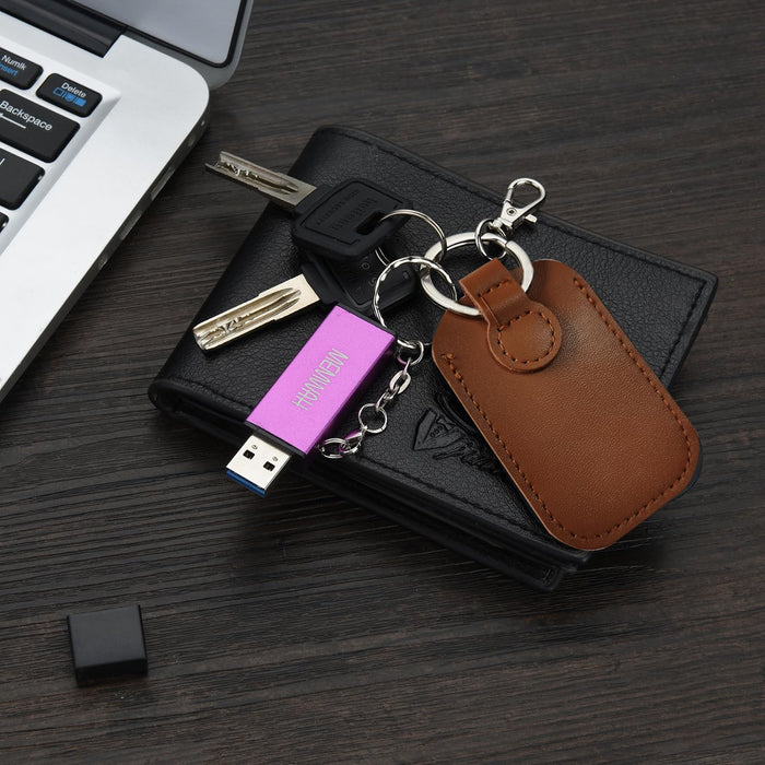 USB Flash Drive Portable Travel Memory Stick Shuttle Carry Case - Holds 1 USB Sticks with Keyring Hook