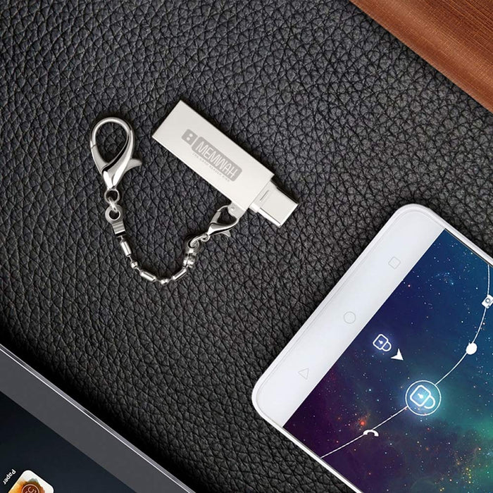 Memwah USB-C OTG, USB Type C, USB 2.0 Adapter |Micro SD, Micro SDHC, Micro SDXC Memory Card Reader | Premium Metal Body with Keychain | Compatible with Smartphones, MacBook, PC, Tablets, USB C Devices