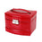 My Treasure Box Faux Leather Crocodile Pattern Automatic Buckle Jewellery Display Box With Three Layers Home Storage Supplies Jewellery Carrying Case