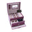 My Treasure Box Exquisite Lock Jewellery Storage PU leather Two Layers Glossy Durable Travel Storage Organizer
