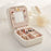 My Treasure Box Small Jewellery Box, Travel Portable Jewelry Case Storage Holder with Mirror and Zipper for Earrings Rings Necklaces