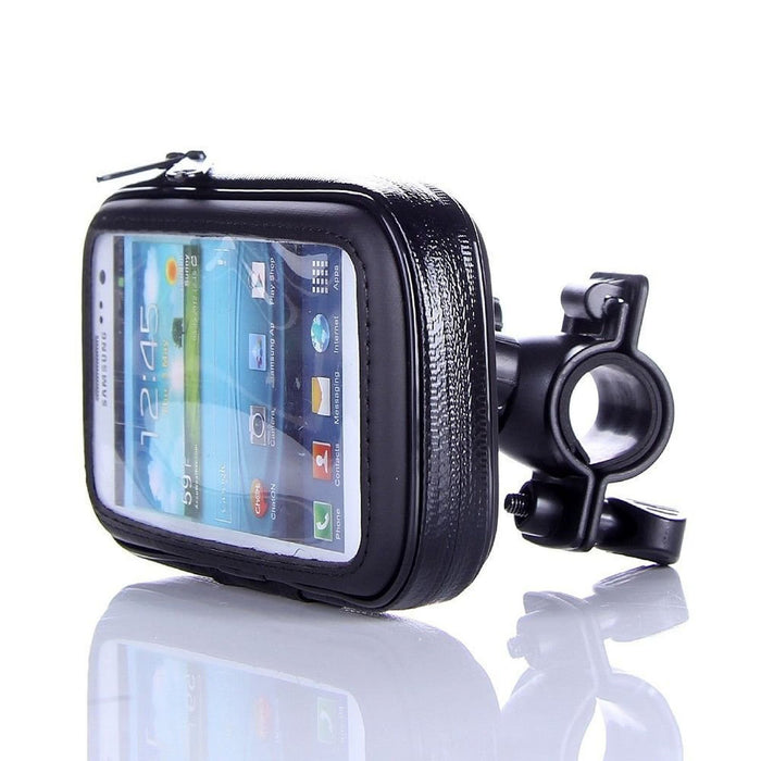 Universal 360 Degree Rotating WaterProof Transparent Smartphone Bicycle Handle Bar Mount Pouch Holster Case for Mobiles Phones Black