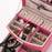 My Treasure Box Faux Leather Crocodile Pattern Automatic Buckle Jewellery Display Box With Two Layers Home Storage Supplies Jewellery Carrying Case
