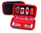 Red/Black Portable Carry Case Organiser Medium, 8 x USB Sticks, Memory Cards, Cables & Mobile Phone Slot