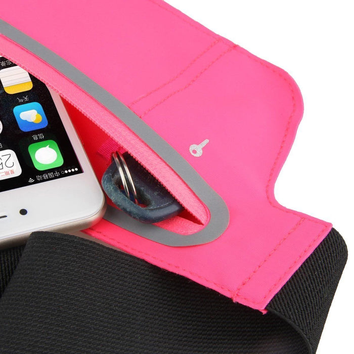 Adjustable Waist Bum Bag Belt Neoprene Single Zipper Pouch for Running Gym Cycling can Compatible with iPhone X XR XS 8, 8 Plus, Samsung S9 & Smartphones up to 6"