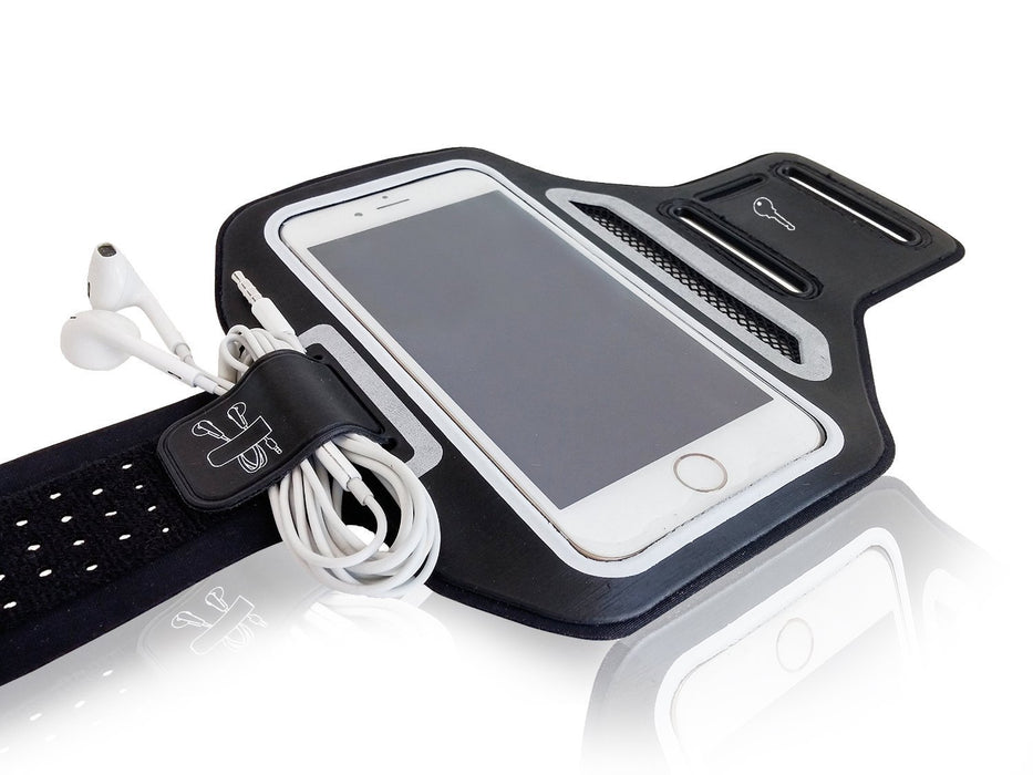 Premium Lycra Sports Armband For iPhone 6/6S & iPhone 6/6S Plus Running, Jogging, Gym, Fitness, Cycling Arm Strap with Key/CreditCard/Money Holder and Headphone Cable Holder Water Resistant Reflective Product